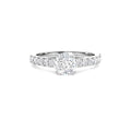 Solitario pavé con diamante central talla Cojín LGD