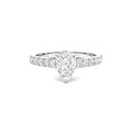 Solitario pavé con diamante central talla Pera LGD