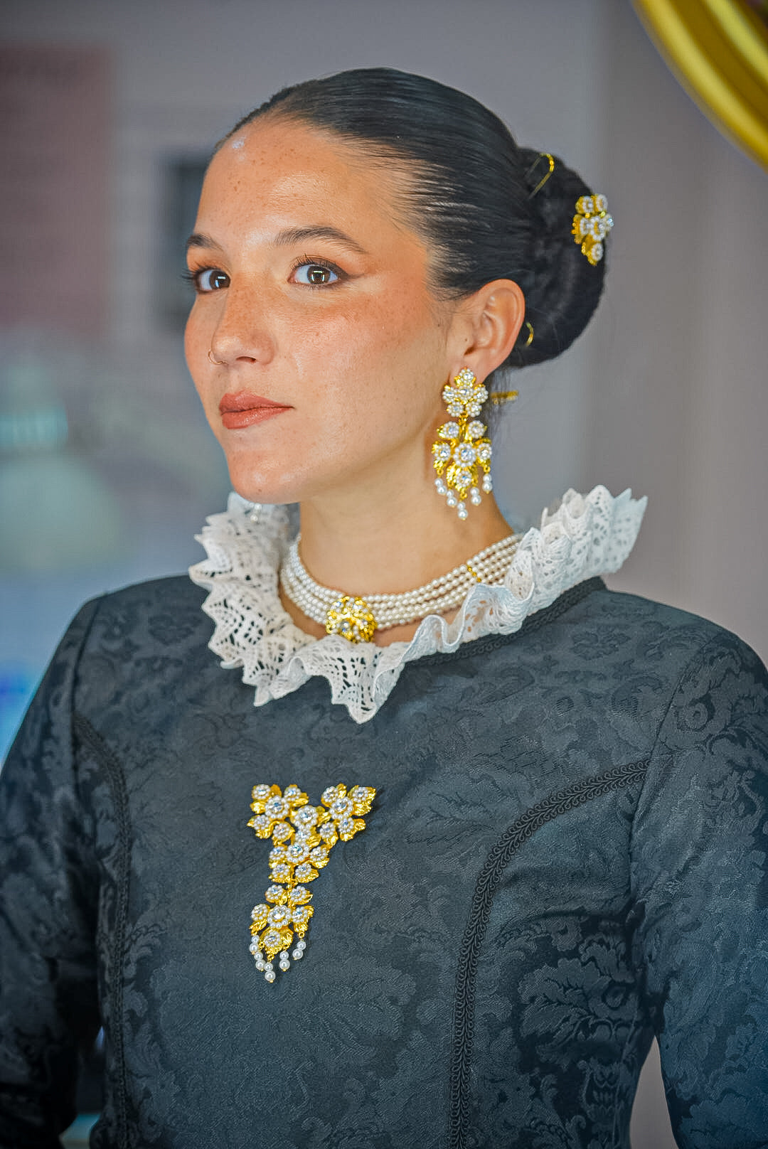 Aderezo Flores y Perlas