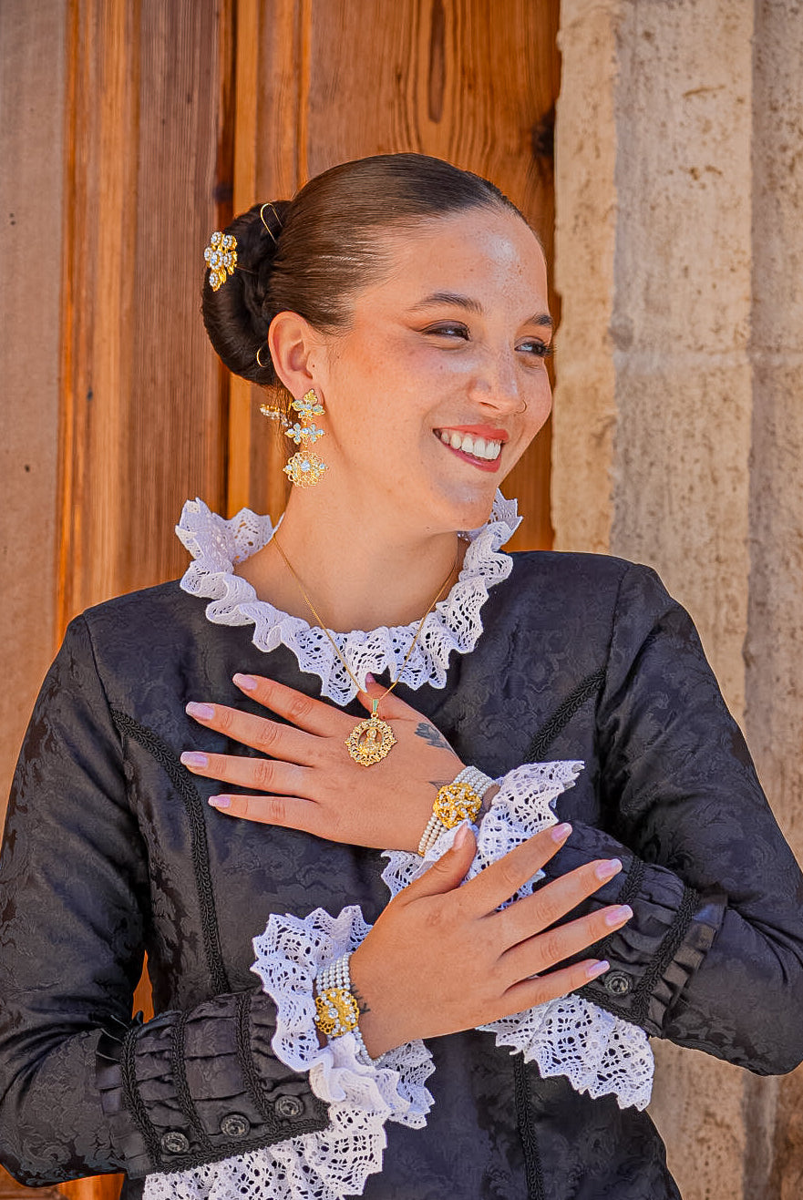 Conjunto Aderezo Flor