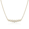 Colgante curva oro 18k y circonitas