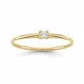 Solitario oro amarillo 18k con circonita