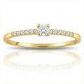 Solitario pavé oro 18k