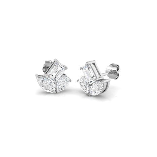 Pendientes con 6 diamantes LGD de diferentes tallas