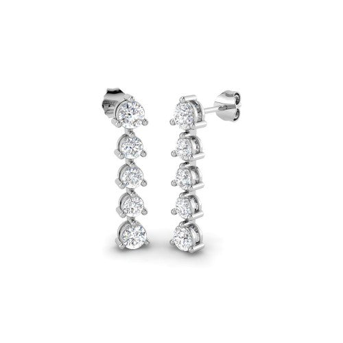 Pendientes 10 diamantes talla brillante LGD