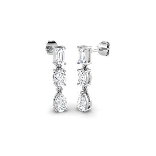 Pendientes con 6 diamantes LGD de diferentes tallas