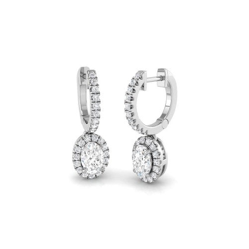 Aros diamante talla brillante y 50 diamantes LGD