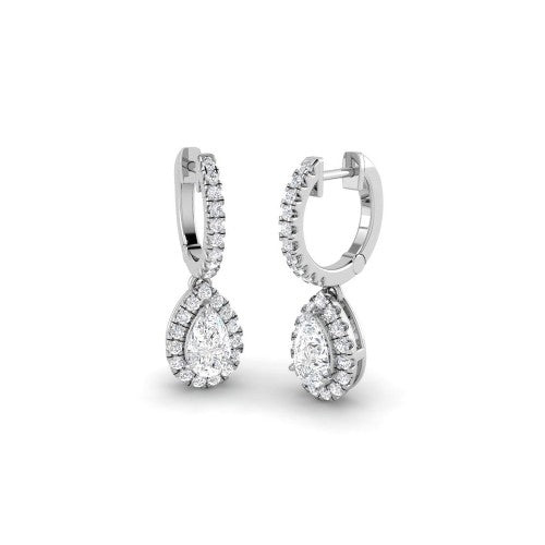 Aros diamante pera y 50 diamantes LGD