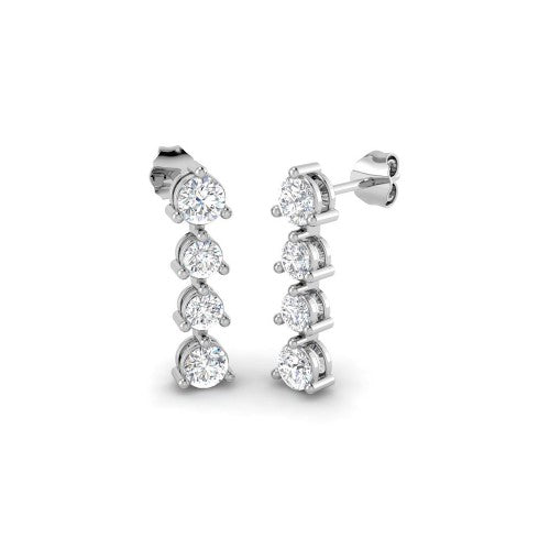 Pendientes 8 diamantes talla brillante LGD