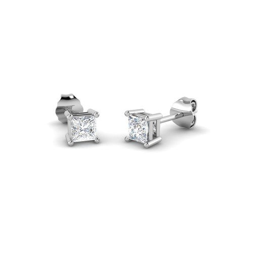 Dormilones con diamantes princesa LGD 0,75 ct.