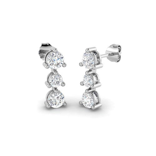 Pendientes 6 diamantes talla brillante LGD