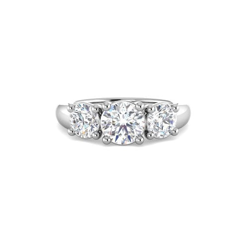 Sortija con 3 diamantes talla brillante